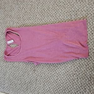Balance collection tie twist knot back pink workout yoga muscle tank small s